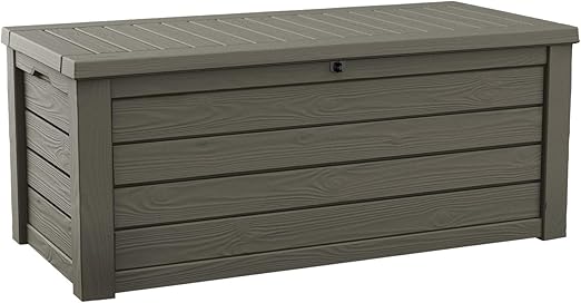 150 Gallon Resin Large Deck Box Organization and Storage Box for Patio, Outdoor Cushions, Garden Tools