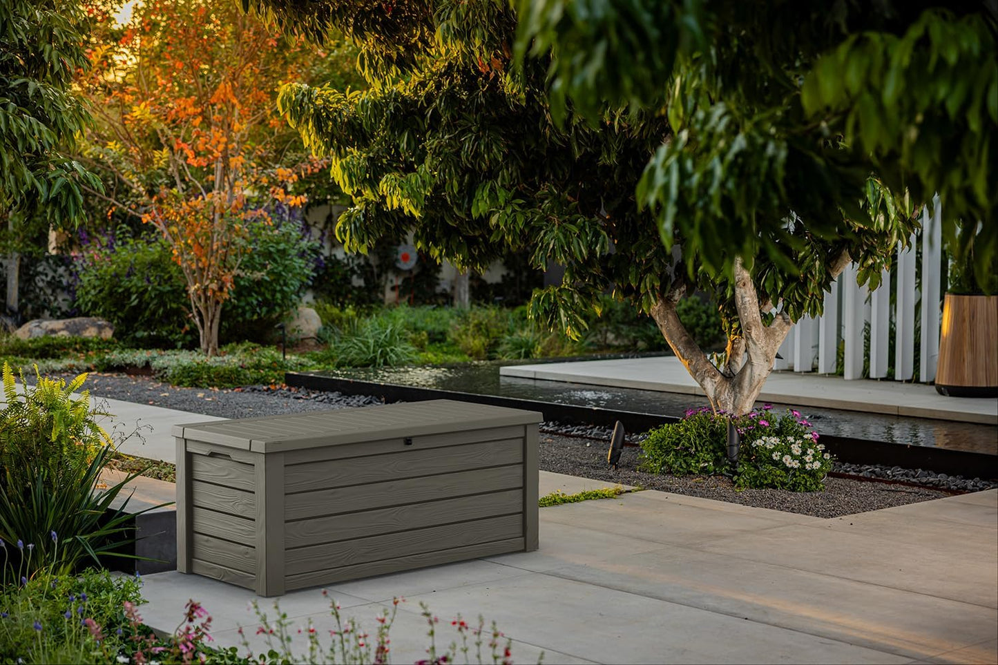 150 Gallon Resin Large Deck Box Organization and Storage Box for Patio, Outdoor Cushions, Garden Tools